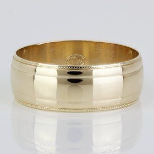 Vintage 14k Yellow Gold Men's Wedding Band Ring by Tessler & Weiss